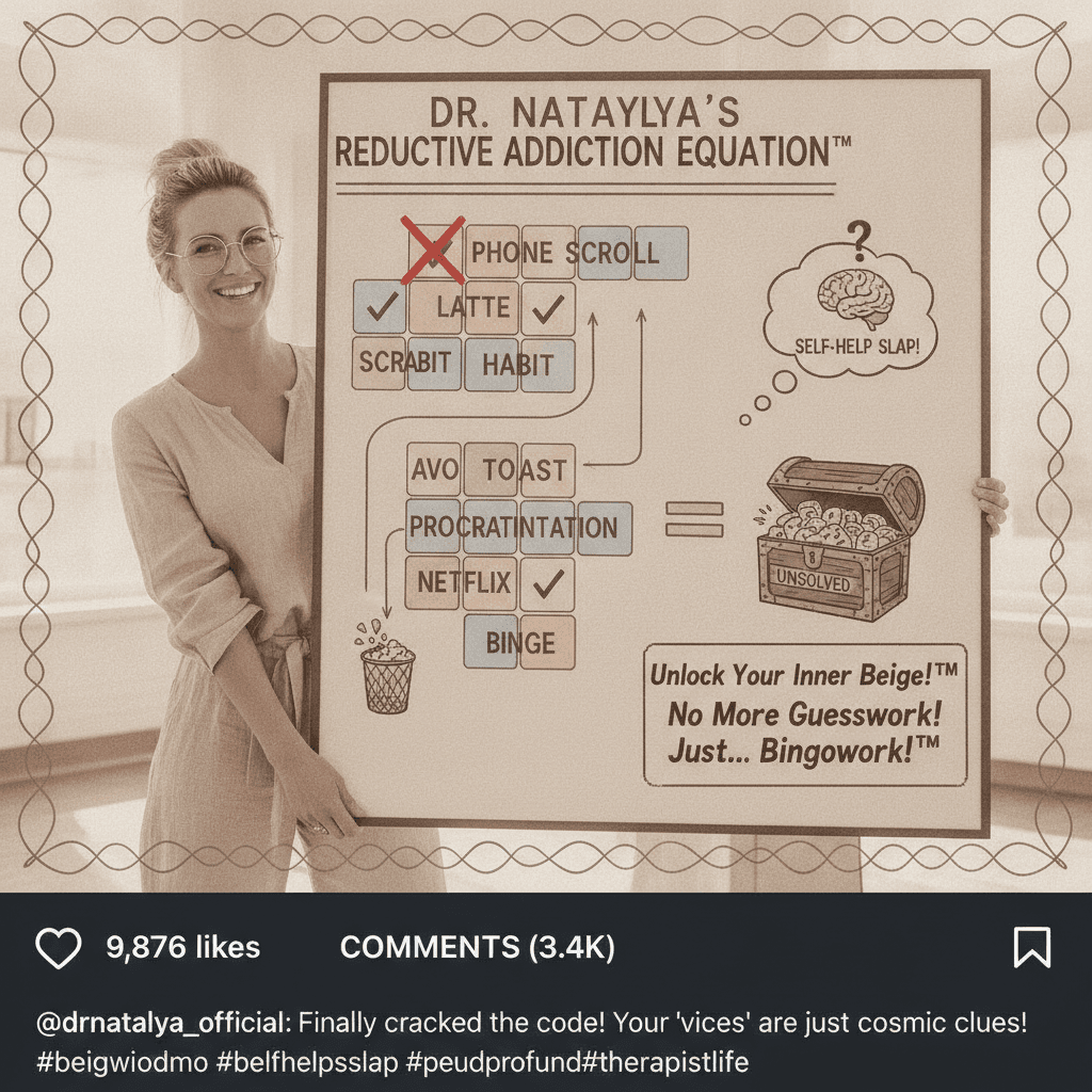 Dr. Natalya's reductive addiction equation leaves no mystery unsolved