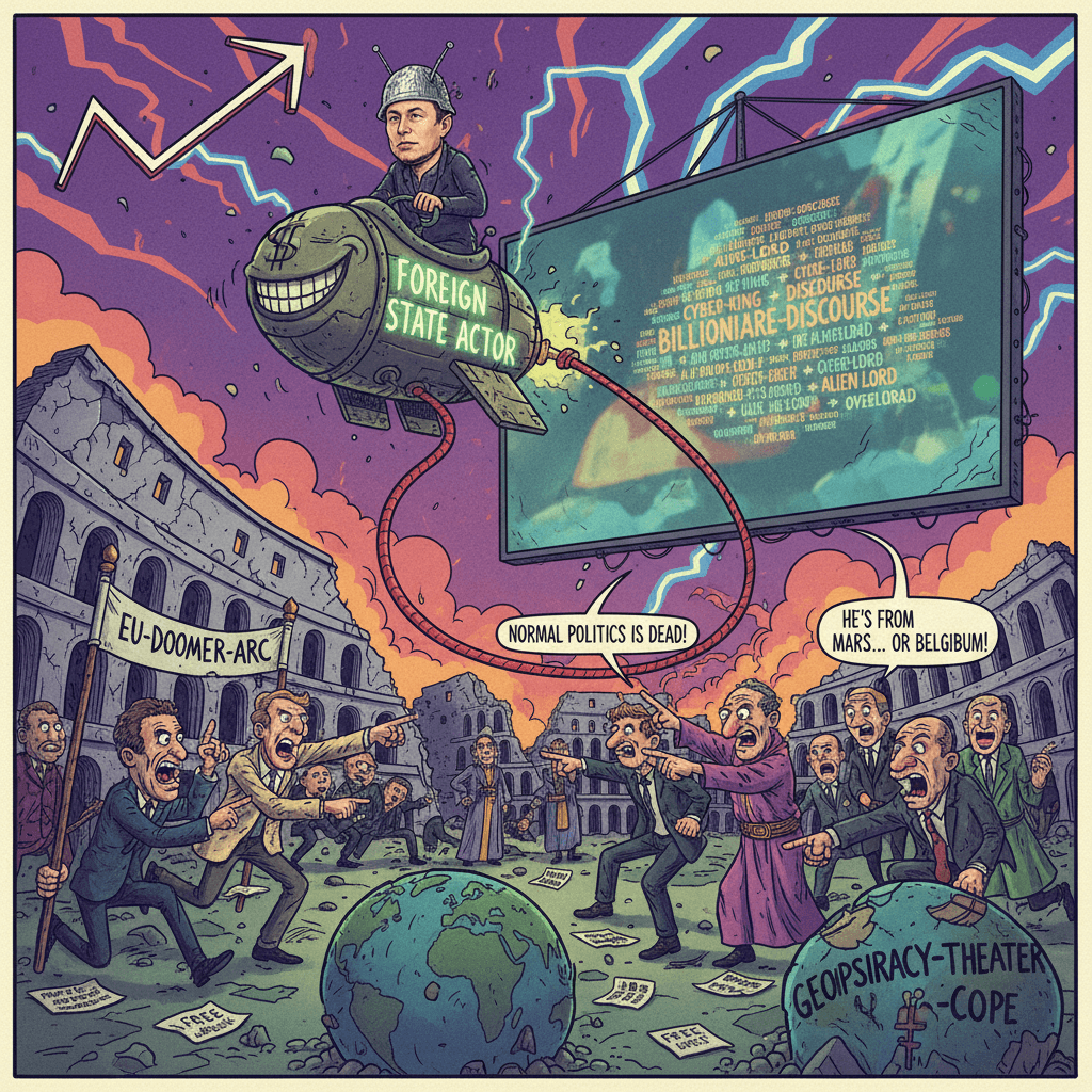 broke: normal politics, woke: calling elon a foreign state actor