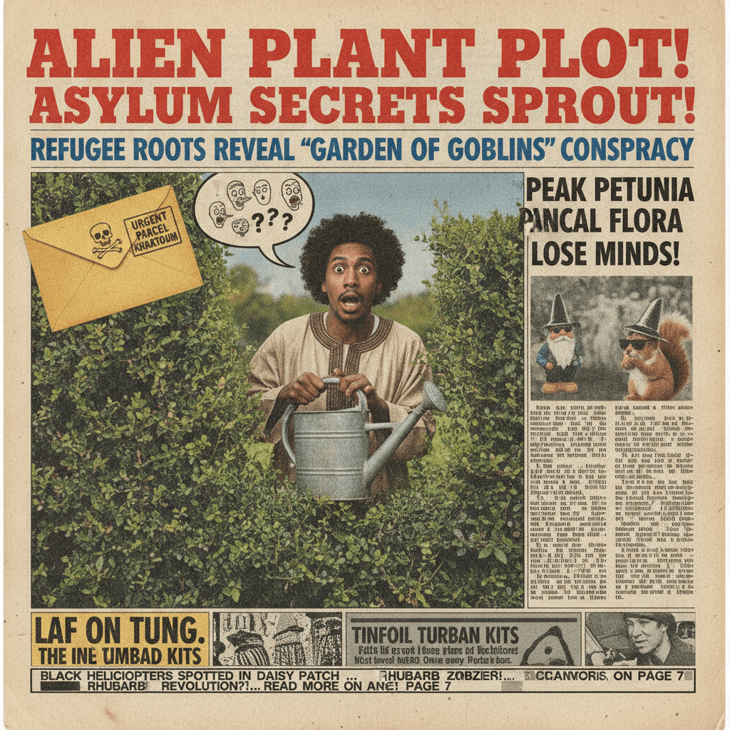 Sudanese asylum seeker + garden gossip = peak tabloid schizophrenia