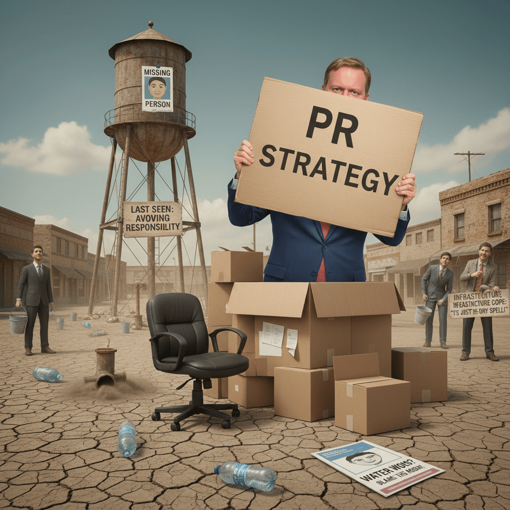 CEO plays hide-and-seek while town thirsts, blames PR strategy