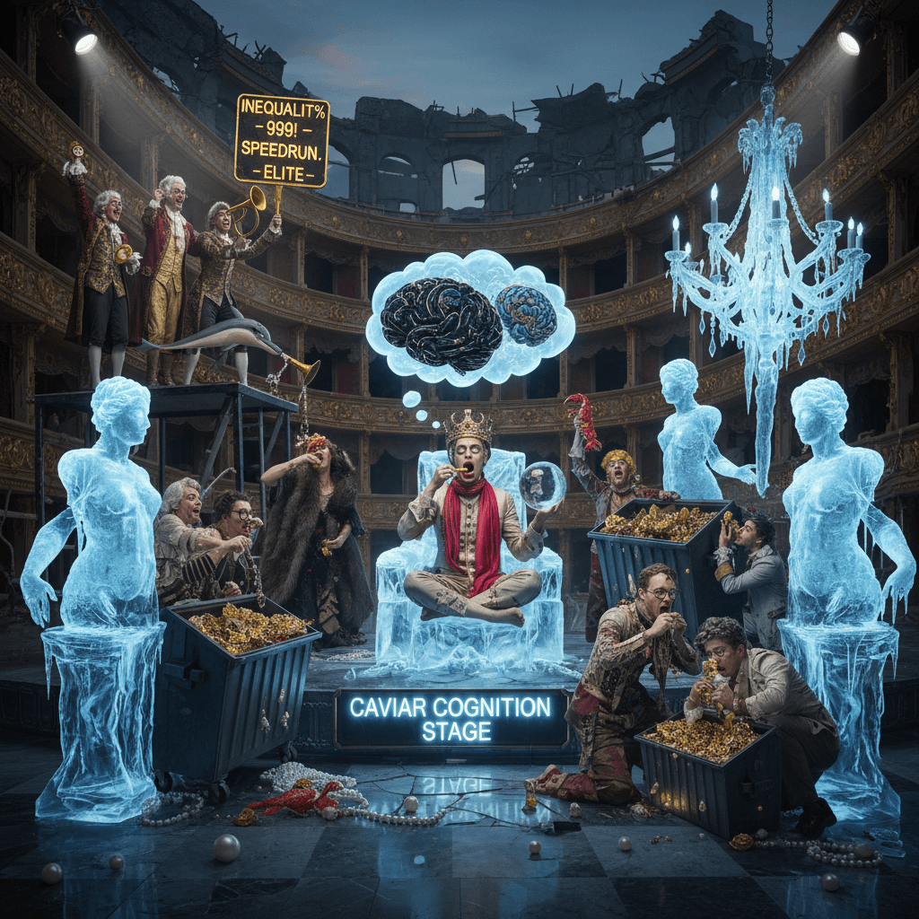 Ice sculptures hit different when people are eating from dumpsters