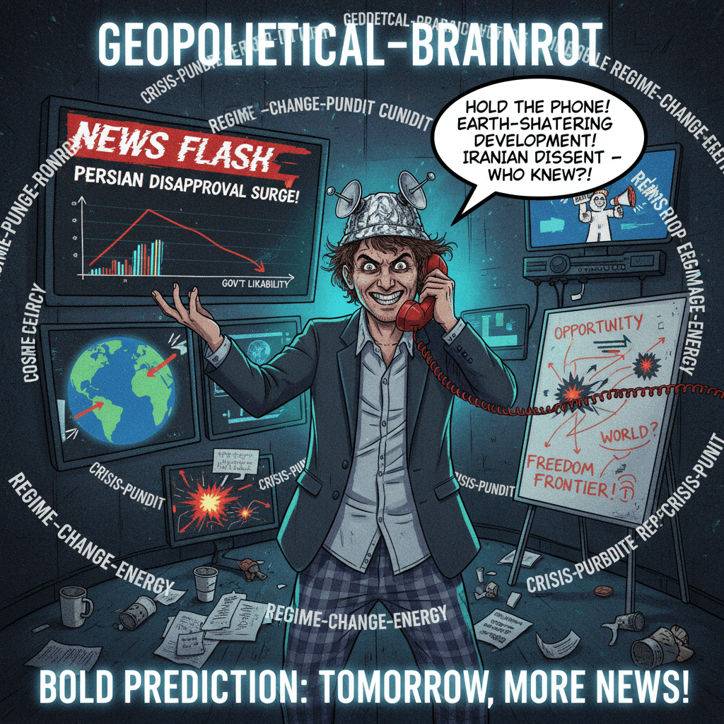 guy notices iranians dislike their government, calls it breaking news