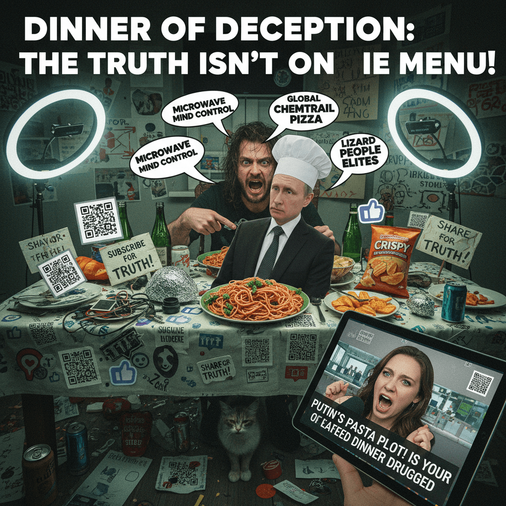 Completely unhinged dinner table conspiracy with Putin bait ending