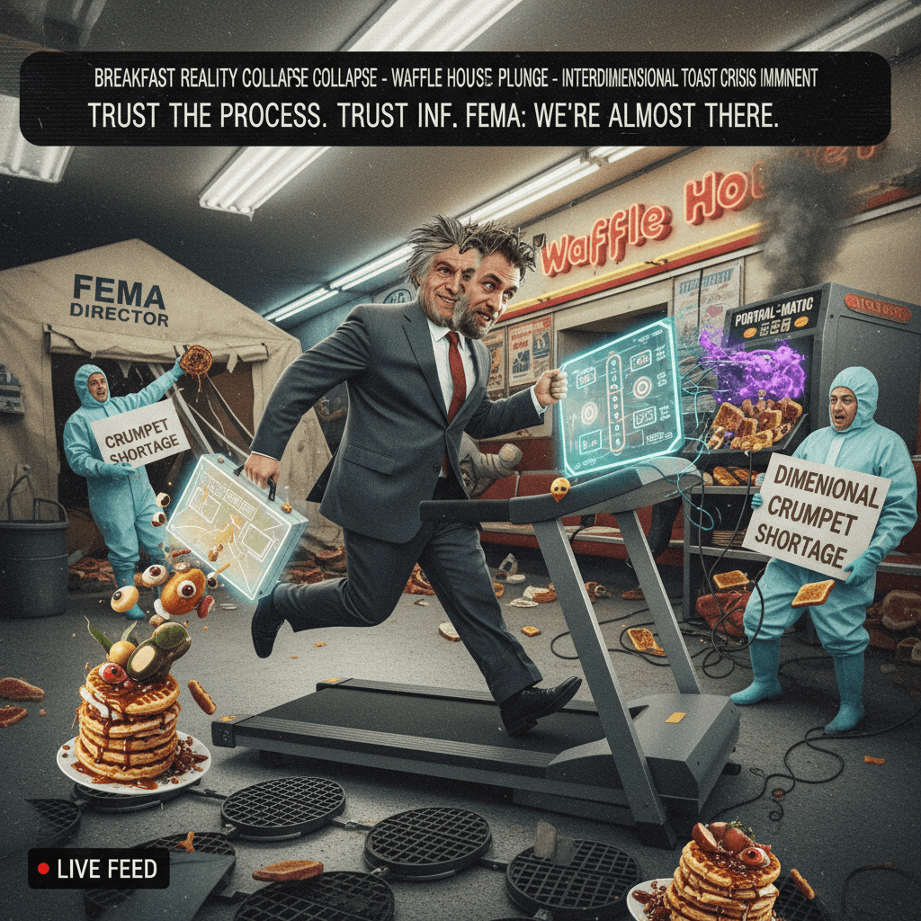 FEMA director speedruns interdimensional breakfast logistics
