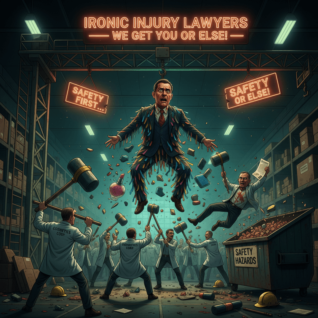 Health boss sues cosmetics firm after becoming a warehouse piñata