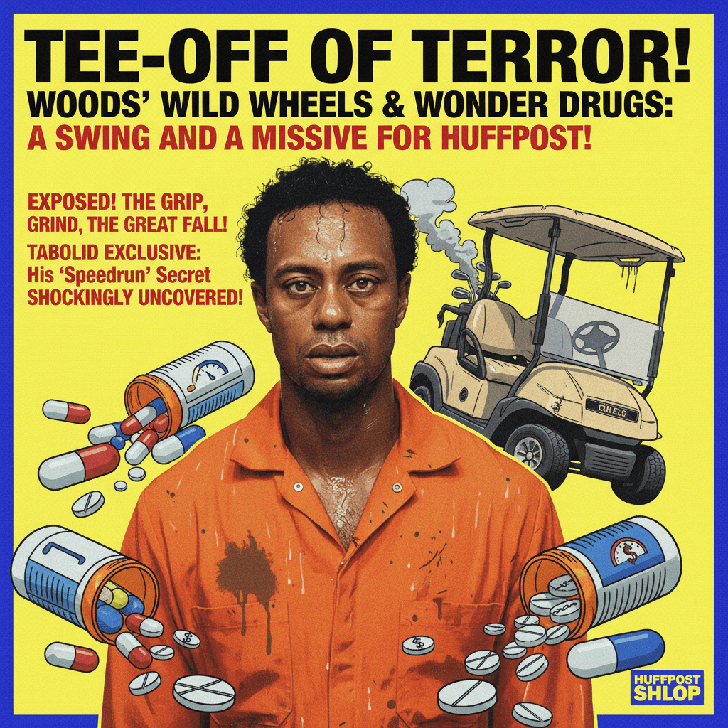 Tiger Woods speedrun: crash + sweat + pills = HuffPost gold