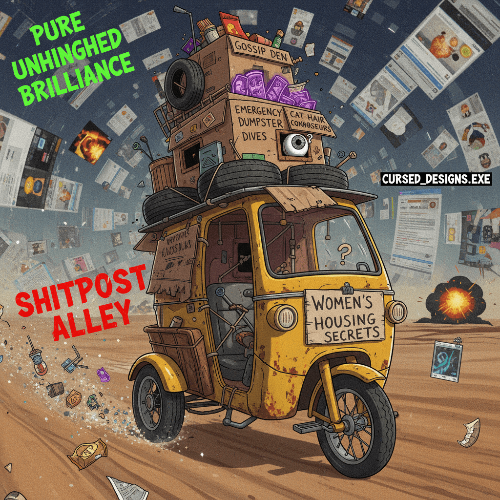 house secret housing wome trike - pure unhinged content brilliance