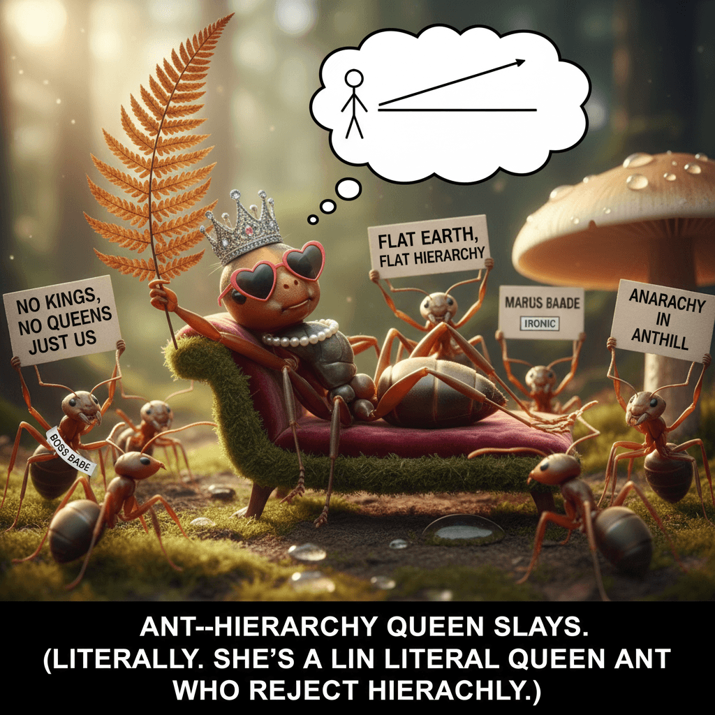 literal queen behavior: the ant species that said 'we don't do hierarchy'