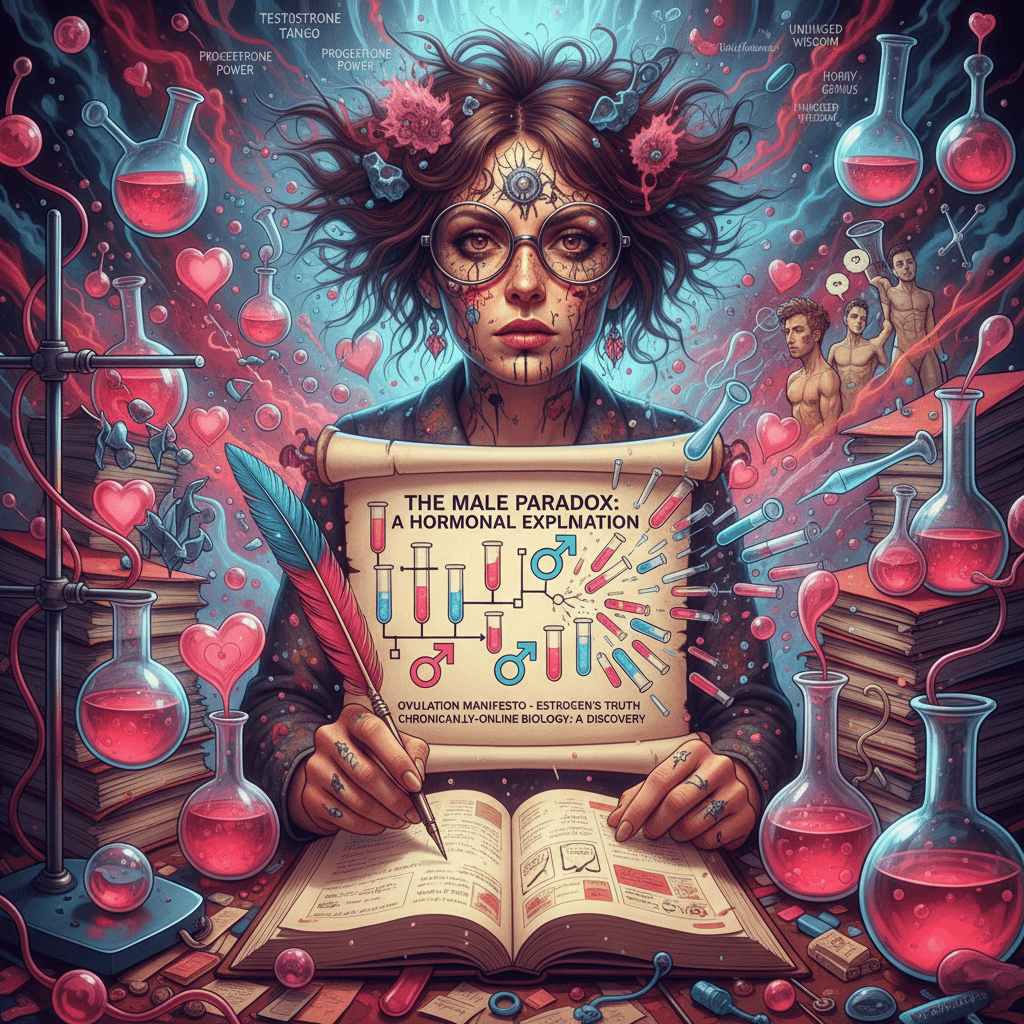 Woman discovers hormones exist, writes thesis on male existence