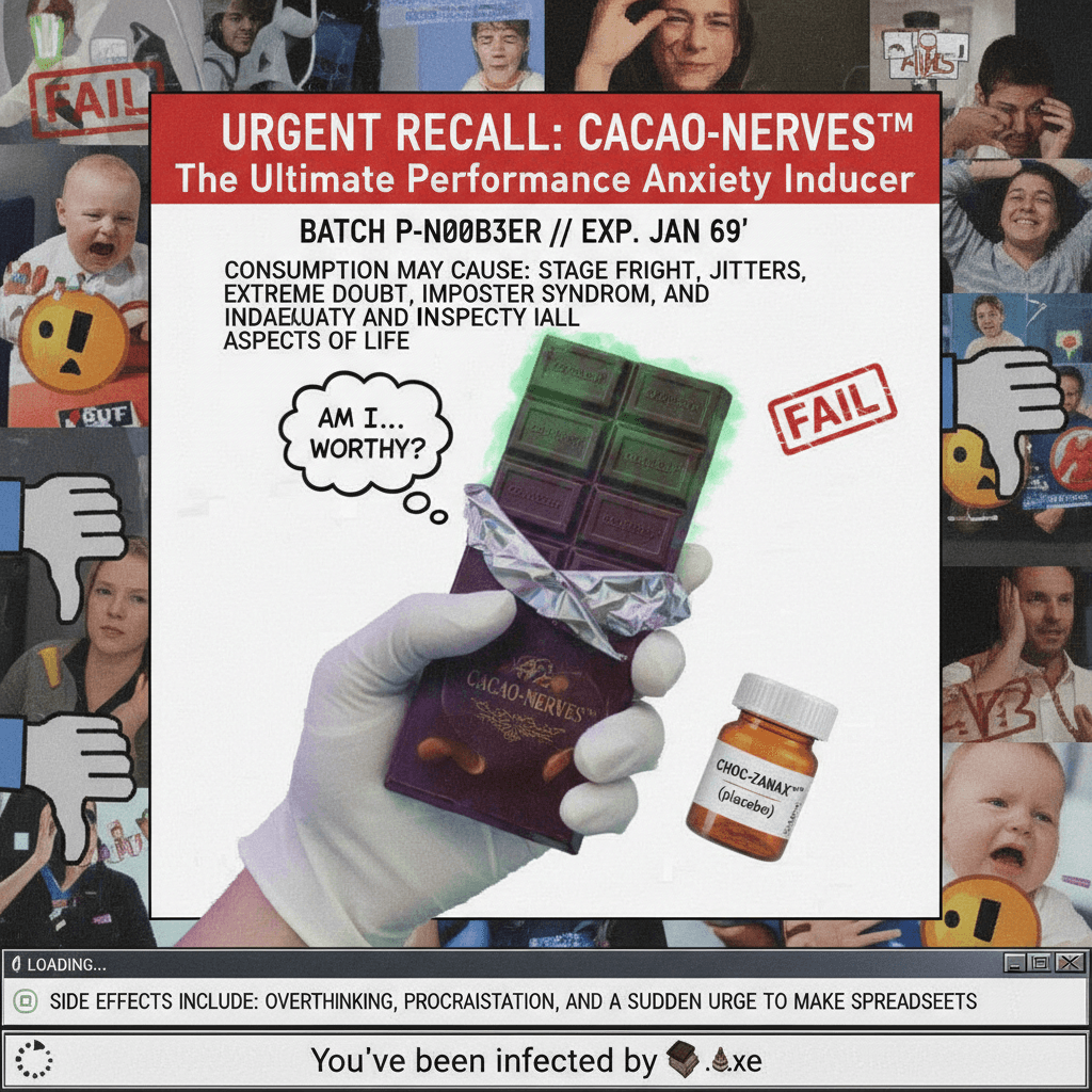 Chocolate so good it gives you performance anxiety