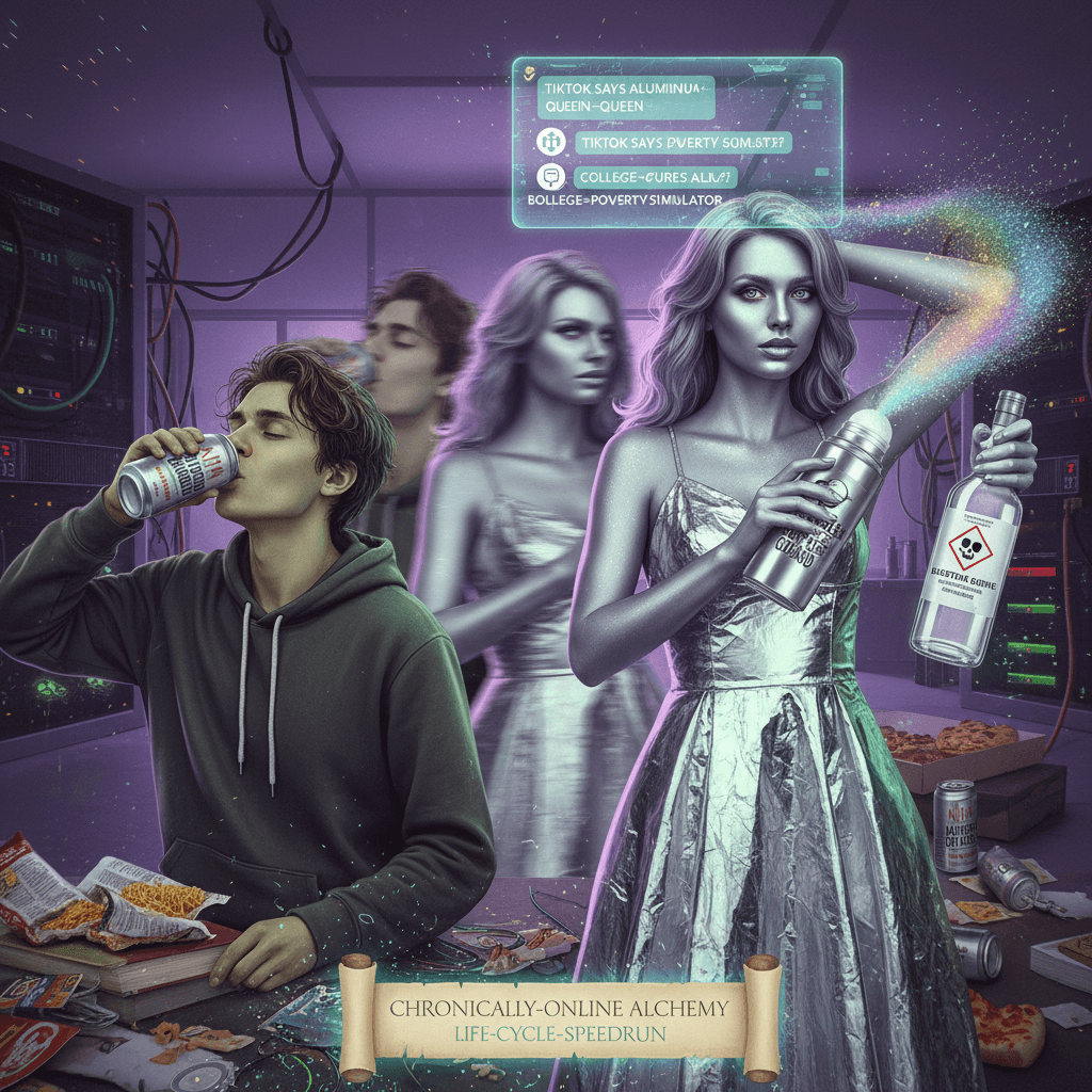 aluminum turns you into a woman, vodka kills bacteria, broke college energy