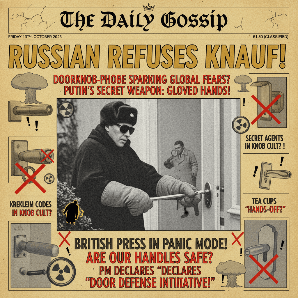 Russian guy won't touch doorknobs, tabloid goes full Cold War thriller