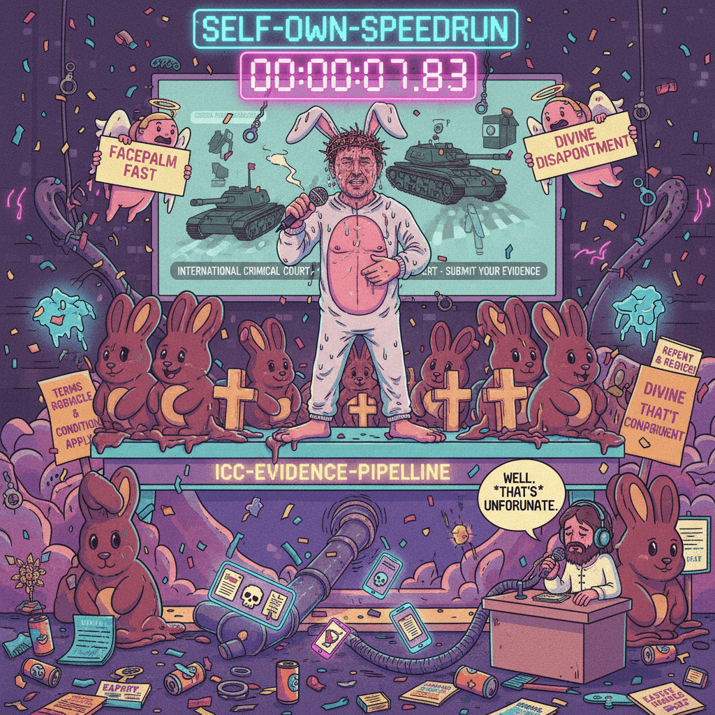 guy speedruns war crimes confession on holiest day of year