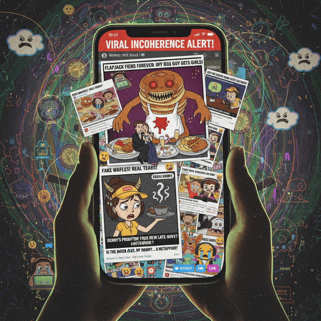 Denny's ruins romance, fake news drops, chaos ensues