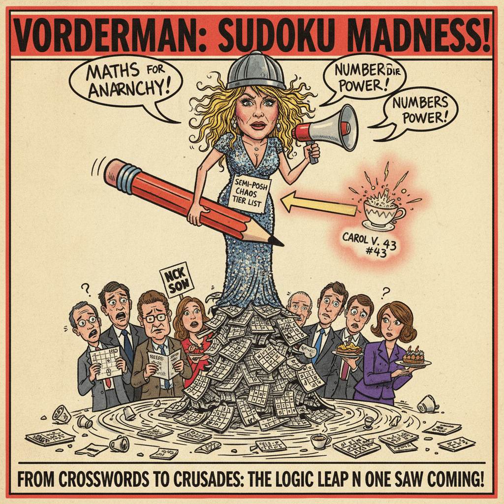 Carol Vorderman ranked #43 in semi-posh chaos tier list, sudoku to radicalization arc