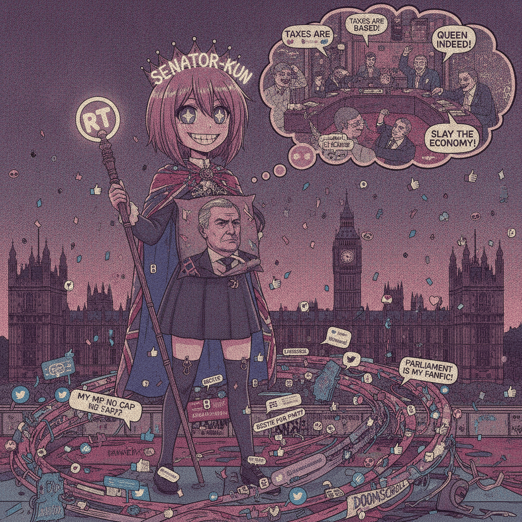 Unhinged stan energy meets Westminster politics, capital letters included
