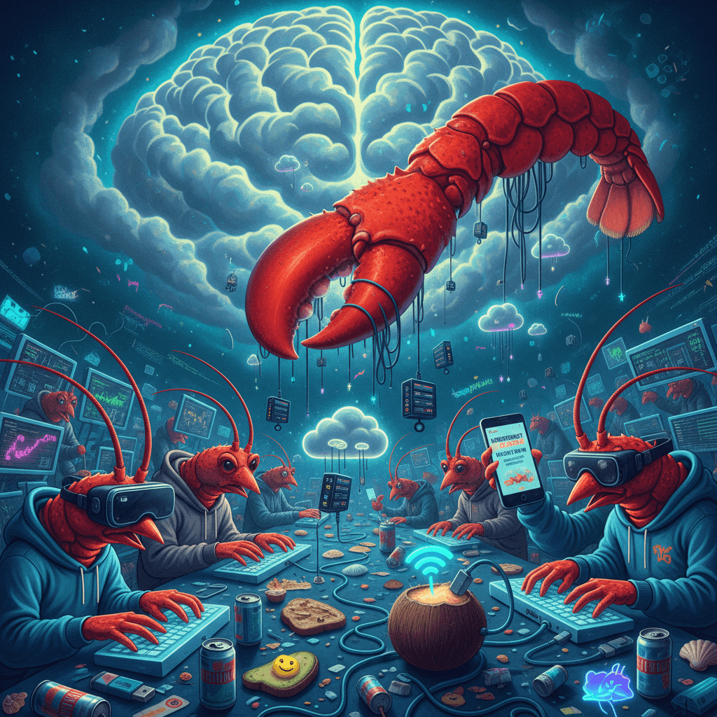 god's hand but it's a lobster, obviously this is how cloud deployment works