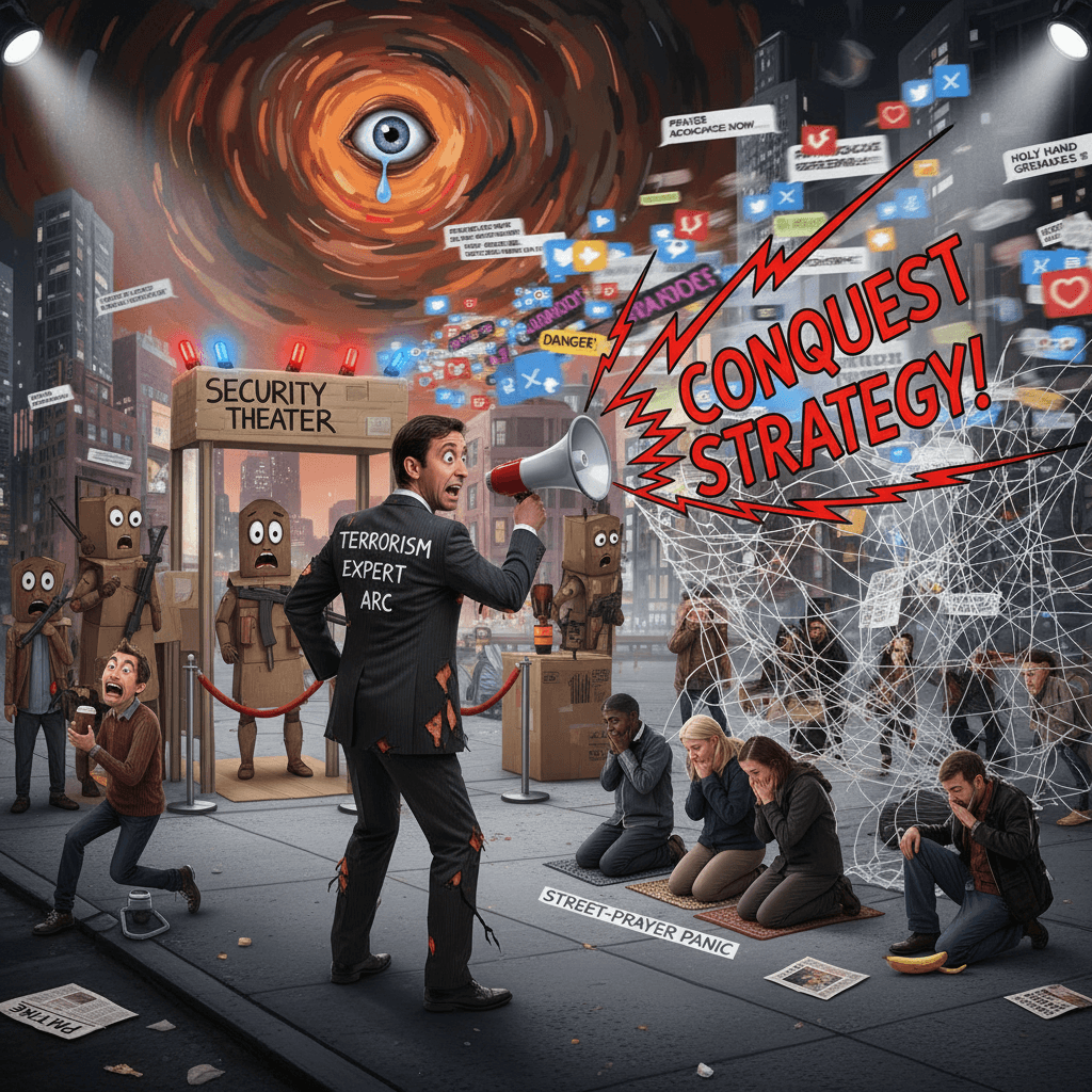 Expert warns: people praying outside = conquest strategy, very dangerous