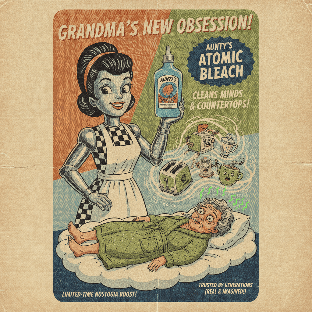 housewife robot sells kitchen bleach to your grandma's fever dreams