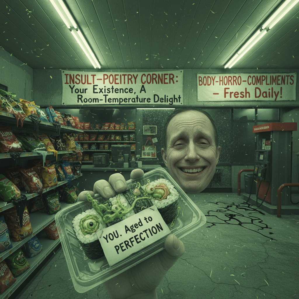 comparing someone to expired convenience store sushi hits different