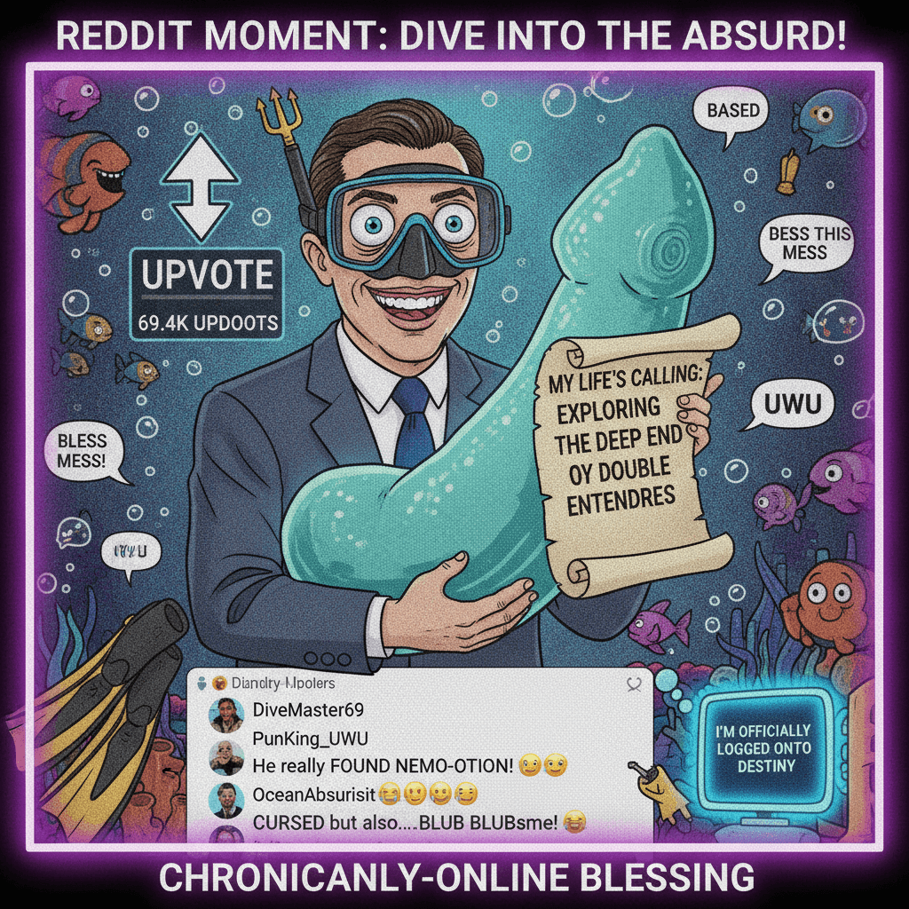 Man discovers life-changing purpose through dive-themed innuendo