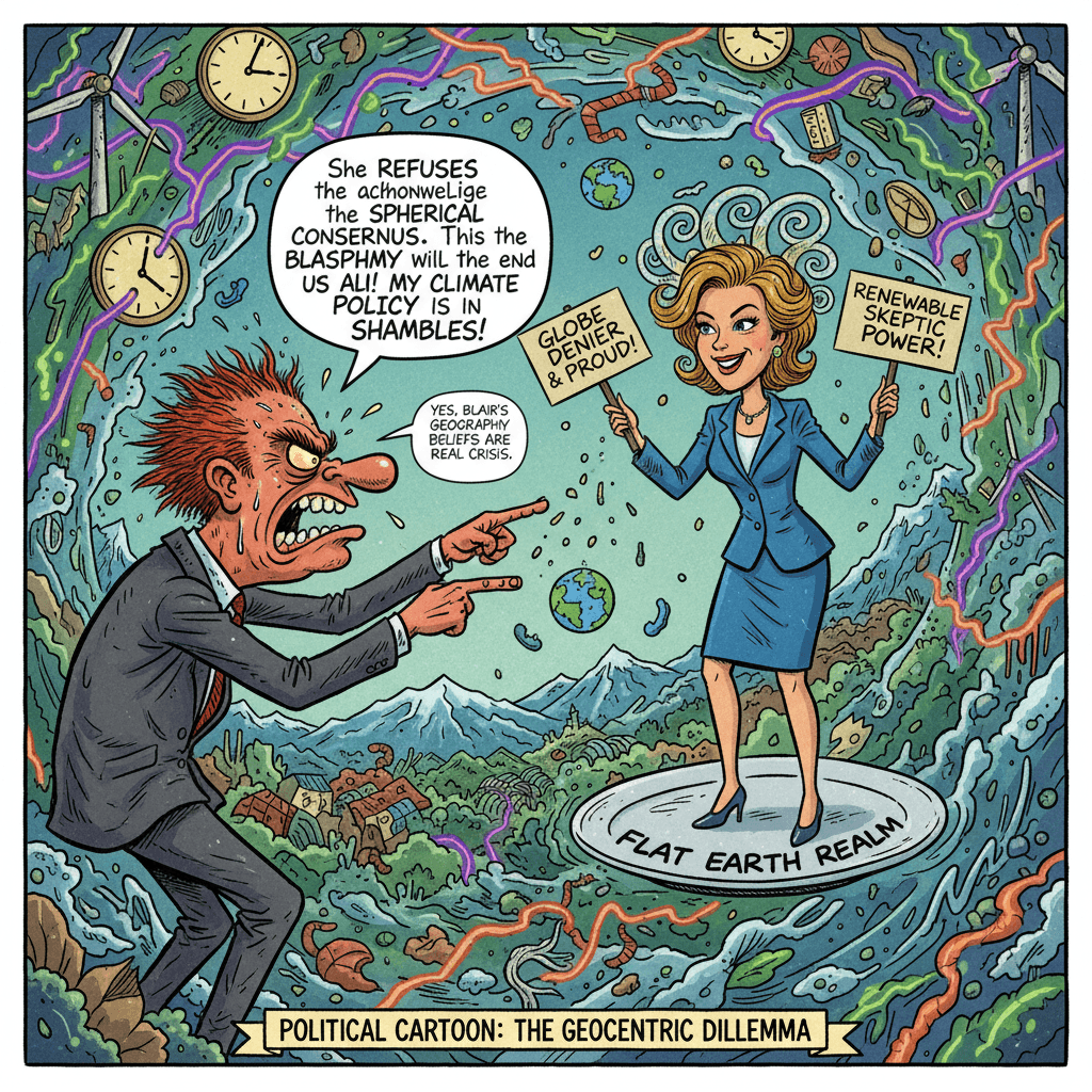 Blair lives in flat-earth dimension, Lucas very upset about it