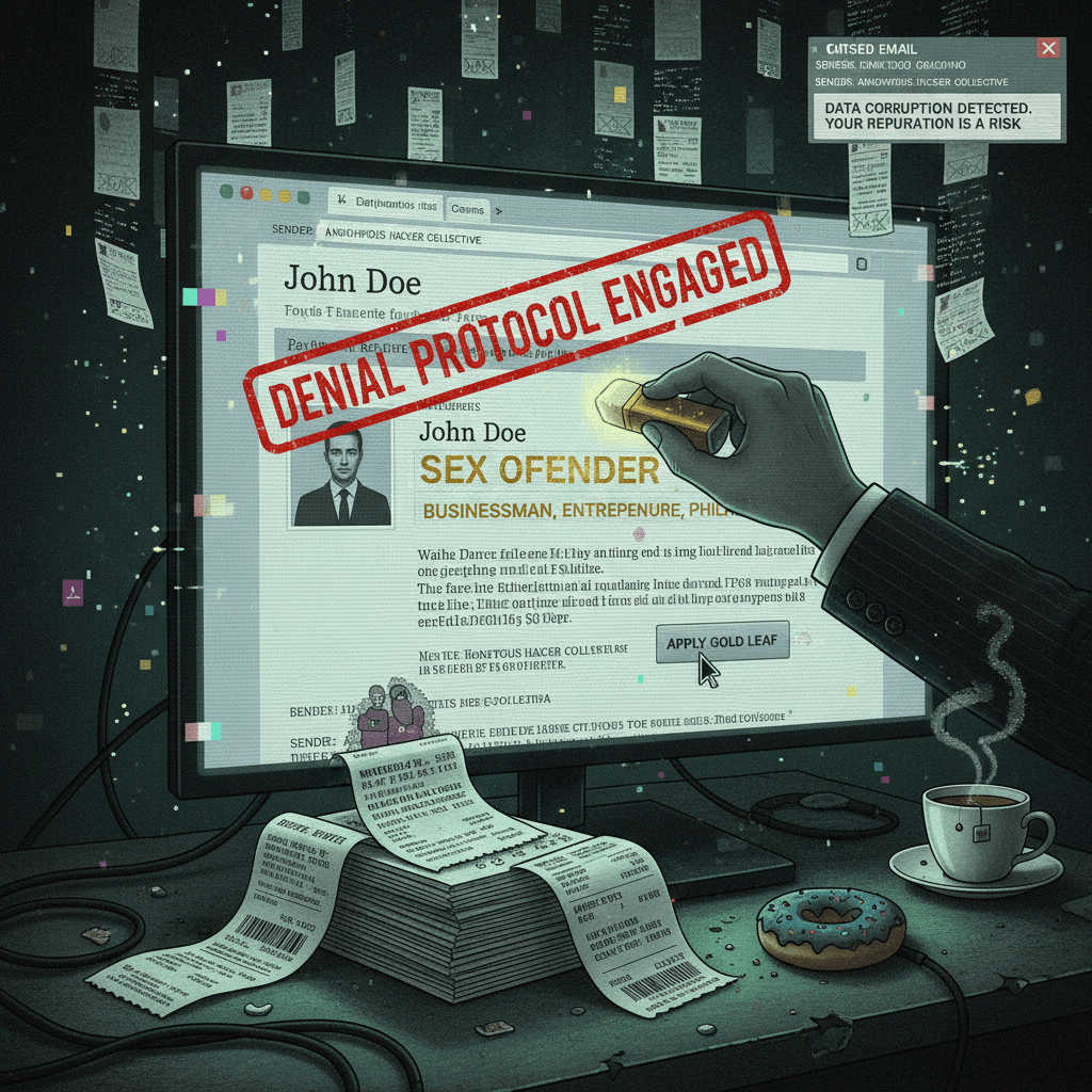 Wikipedia speedrun: remove 'sex offender' tag, add 'businessman' veneer