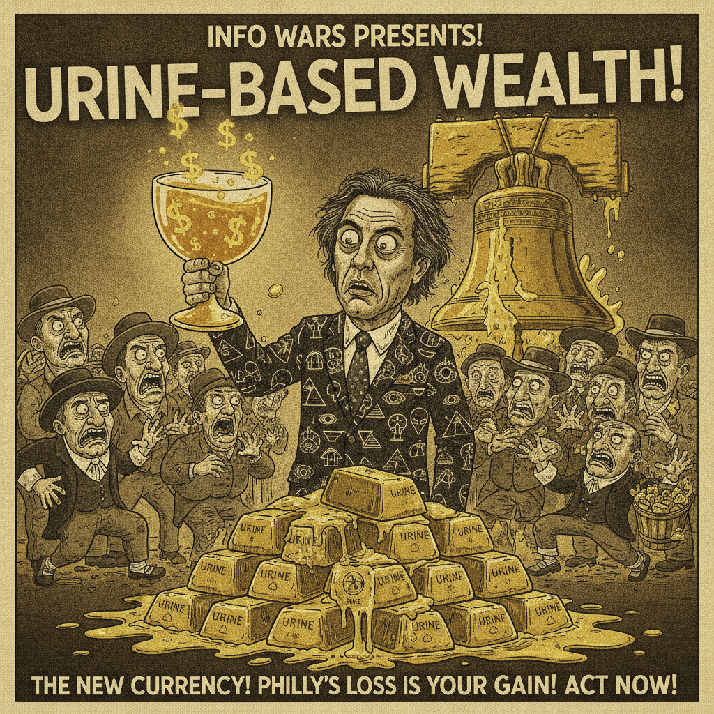 Infowars discovers urine-based investment strategy, Philadelphia recoils