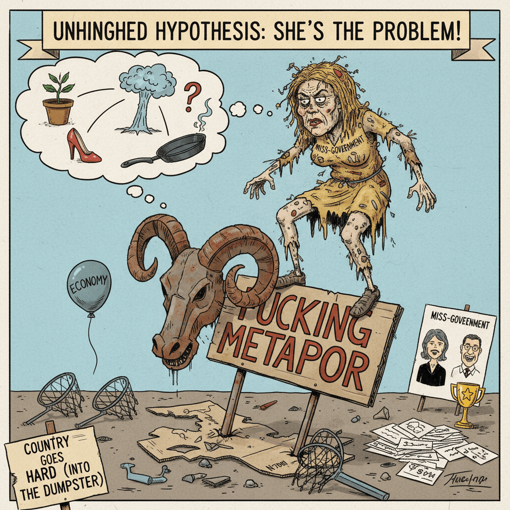 Woman bad, country fucking metaphor goes hard