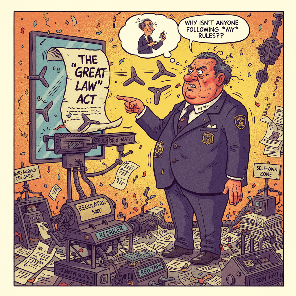 man complains law he wrote isn't being followed correctly