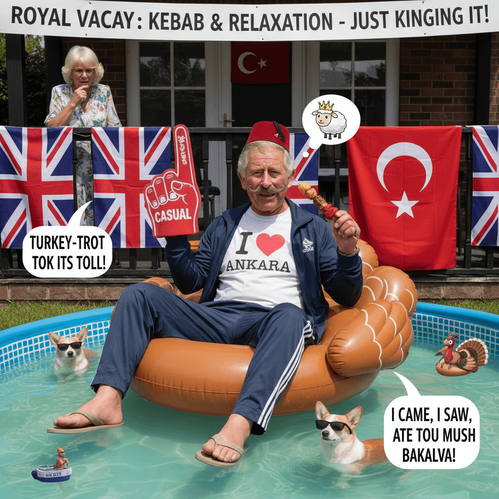 King Charles went to Turkey and came back... casual?