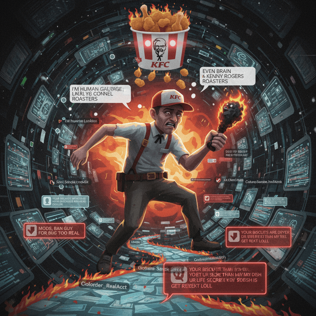 KFC worker speedruns self-deprecation then gets roasted by comment section