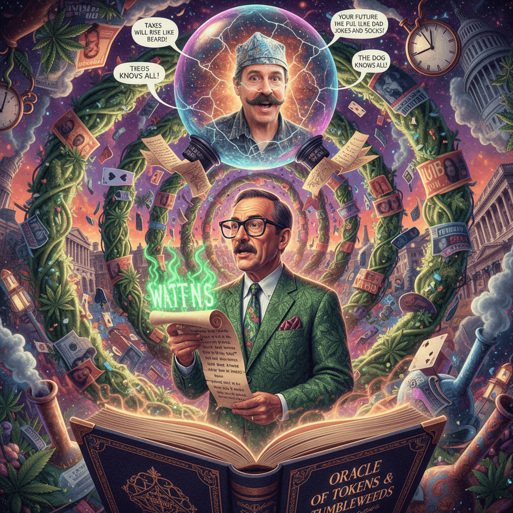 politician weed rhymes meet fortune-telling dad-poetry fever dream