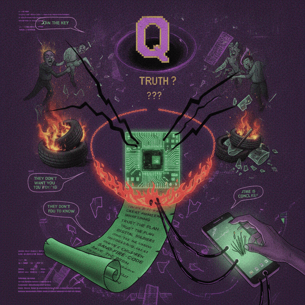 Peak conspiracy slop: Fire = Necklace = Code = Violence. Touch grass urgently.