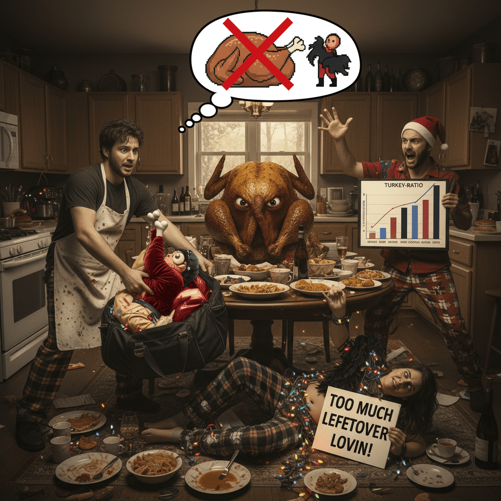 why would u even—thanksgiving has TURKEY not the other kind