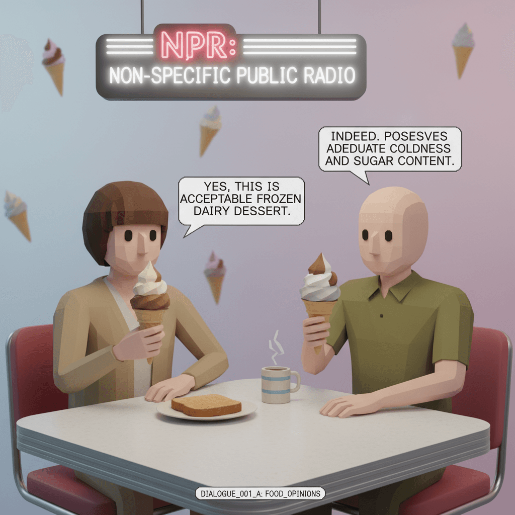 two people having the most aggressively normal conversation ever recorded