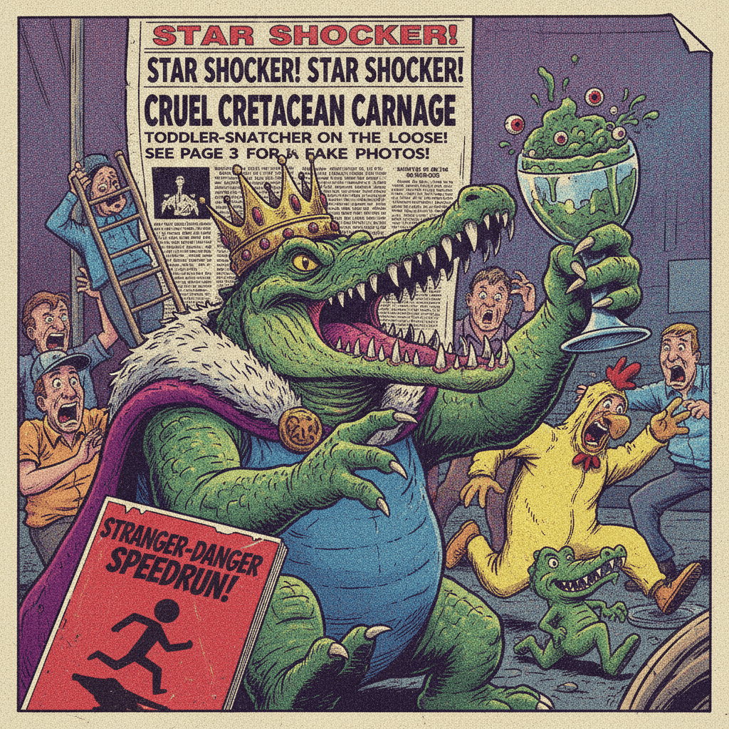 Daily Star achieves new heights of depravity, crocodile enclosure edition