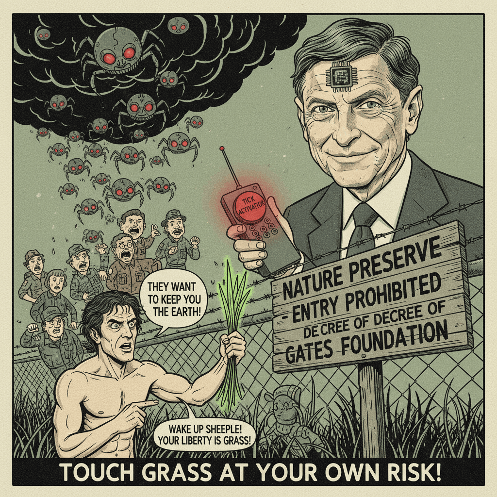 Blame Gates for ticks, apparently woods are now forbidden by law