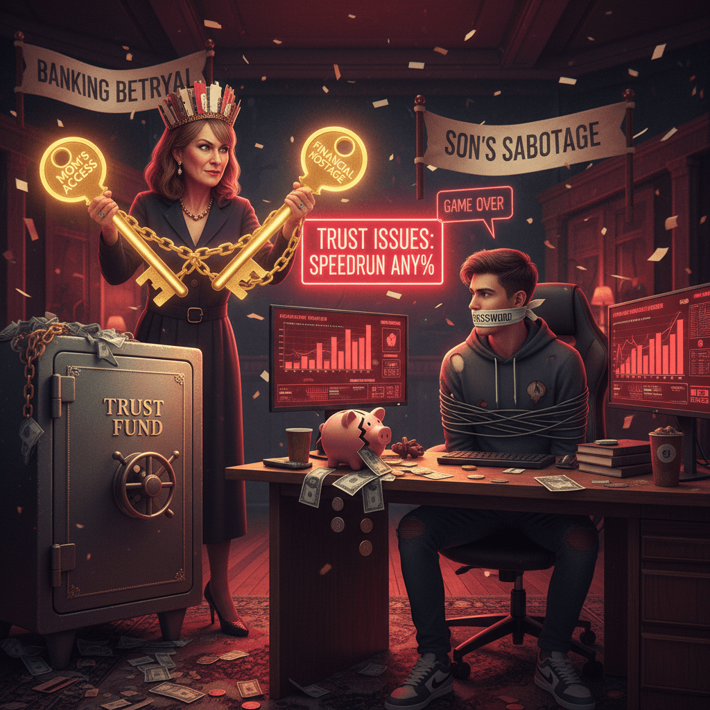 Mom learns son's password access doubles as financial hostage lever