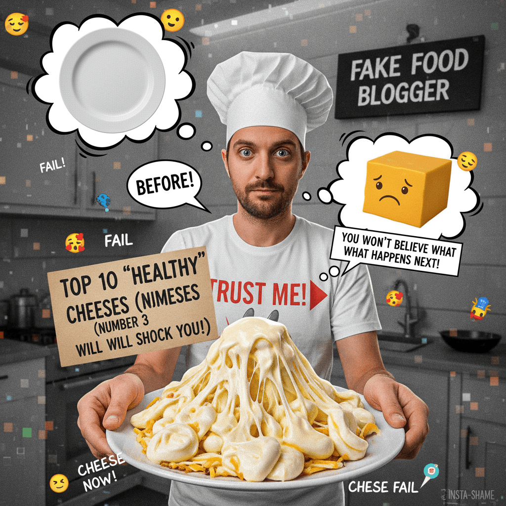 lies immediately, shows mozzarella anyway