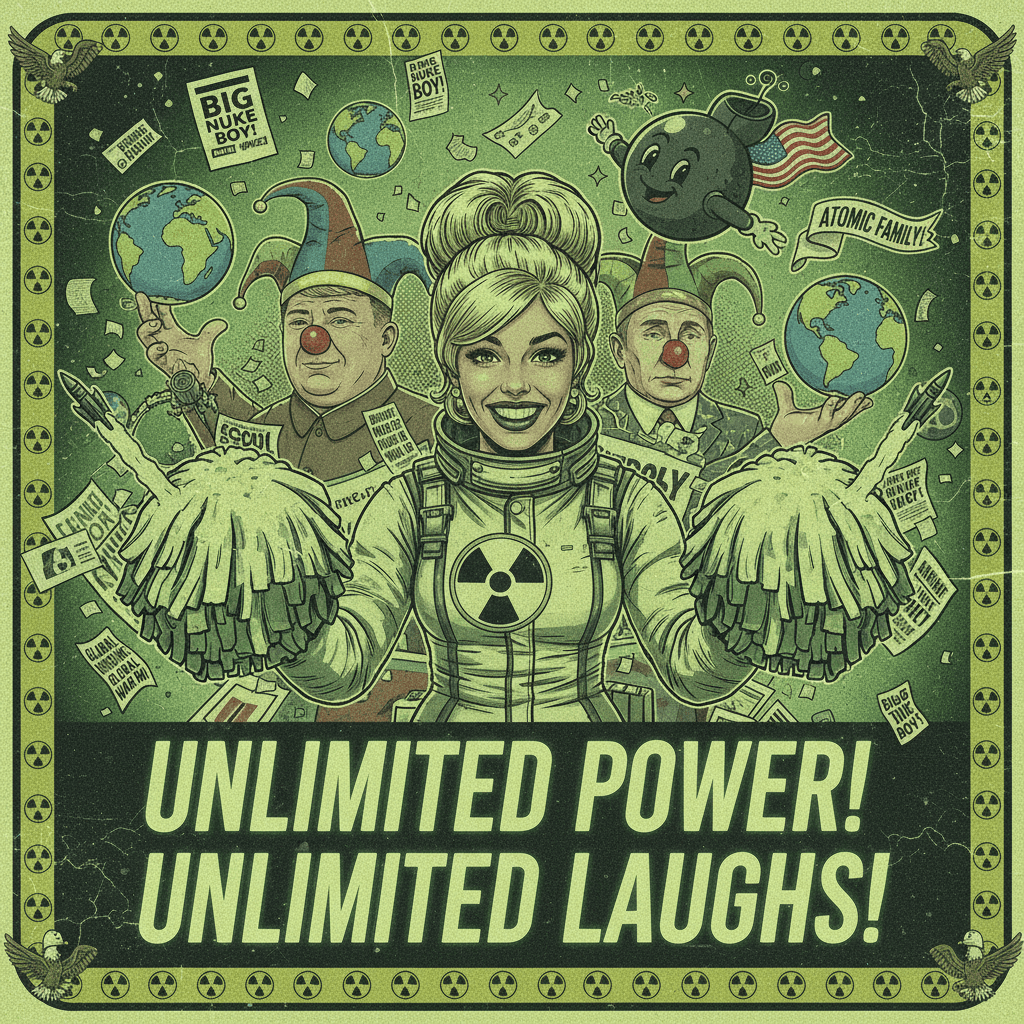 Wholesome nuclear cheerleading with a side of geopolitical comedy