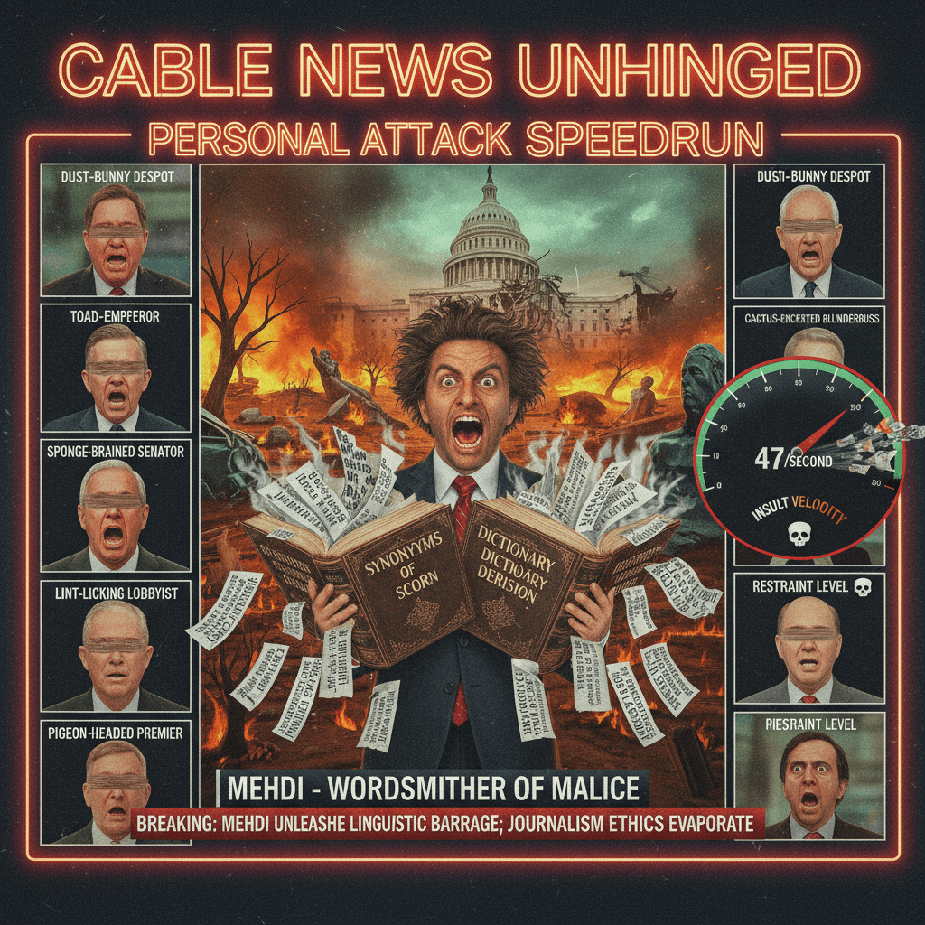 Mehdi discovers 47 new insults, forgets journalistic restraint exists