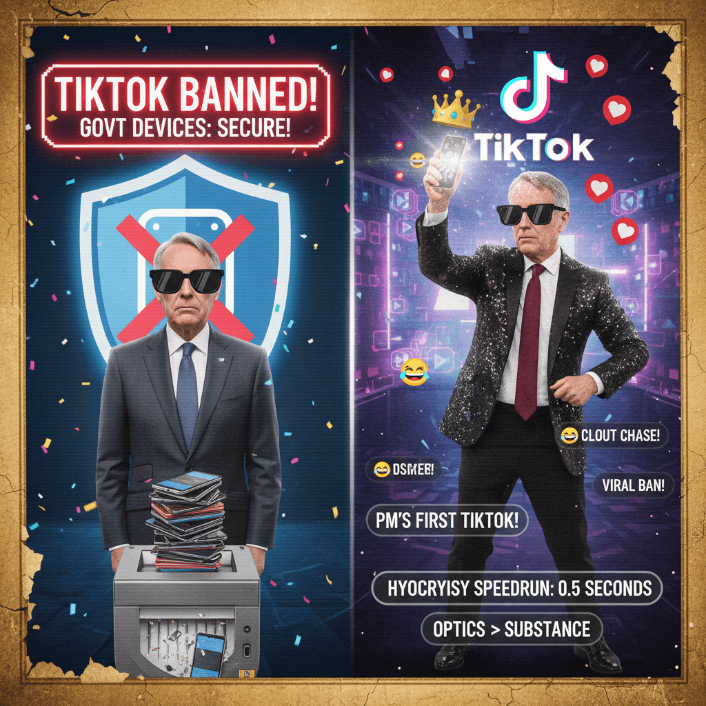 PM bans TikTok from govt devices, immediately joins TikTok for clout