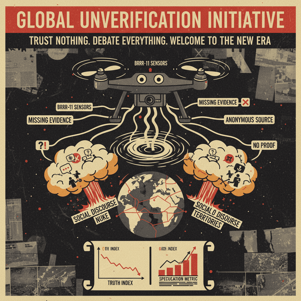 Drone go brrr, claims go unverified, discourse go nuclear