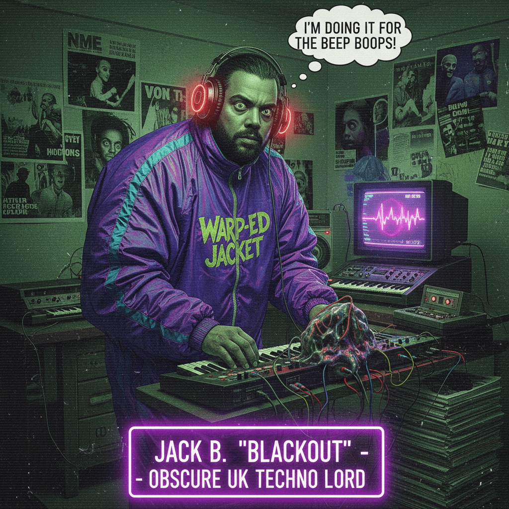 Jack Black but make it obscure UK electronic music producer