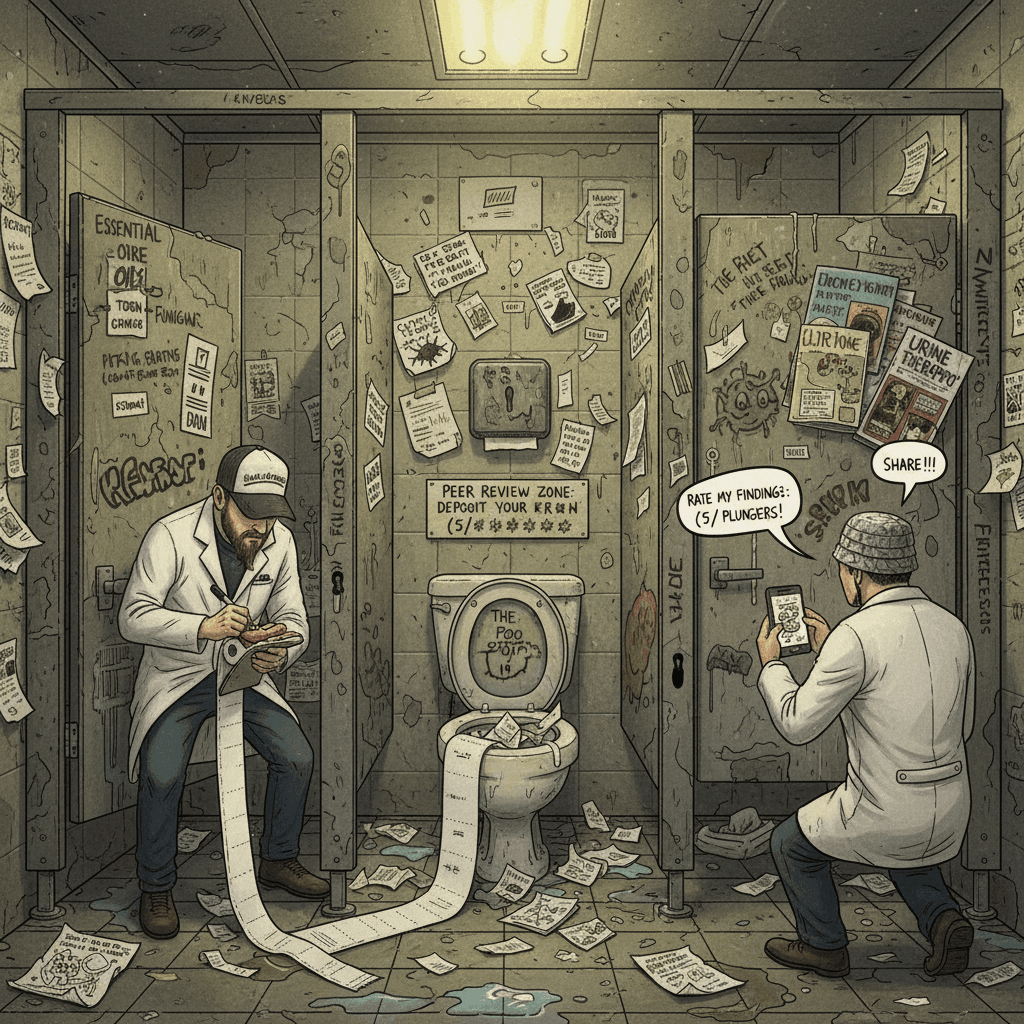 peer review but make it bathroom stall