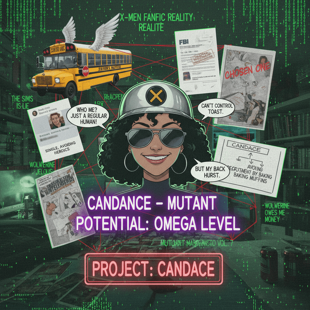 Candace claims she's X-Men eligible but plays dumb to avoid recruitment