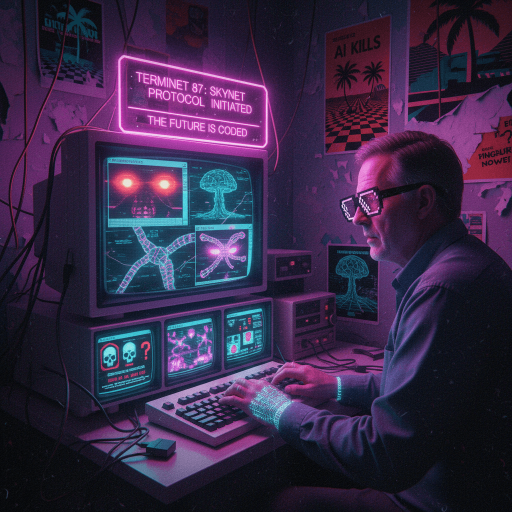 boomer uses 1987 computer to warn about AI being the next big thing