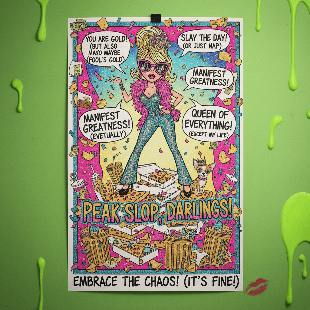 Motivational poster but make it delusional and fabulous