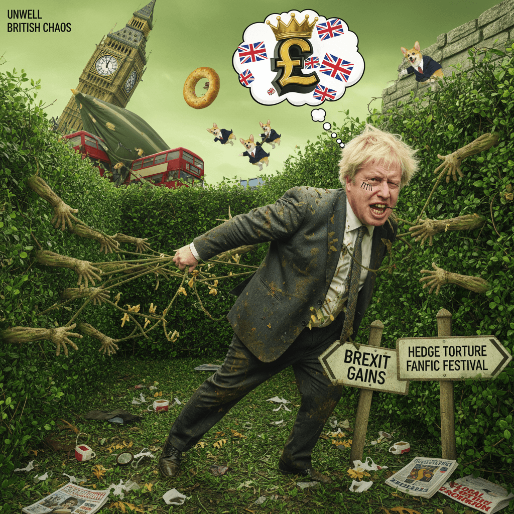 boris gets dragged through hedges for brexit gains, extremely unwell